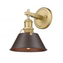  3306-BA1 BCB-RBZ - Orwell BCB 1 Light Bath Vanity in Brushed Champagne Bronze with Rubbed Bronze shade